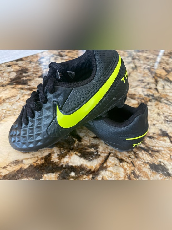 Nike Other - Nike Kids Black and Neon Yellow Soccer Cleats TIEMPO